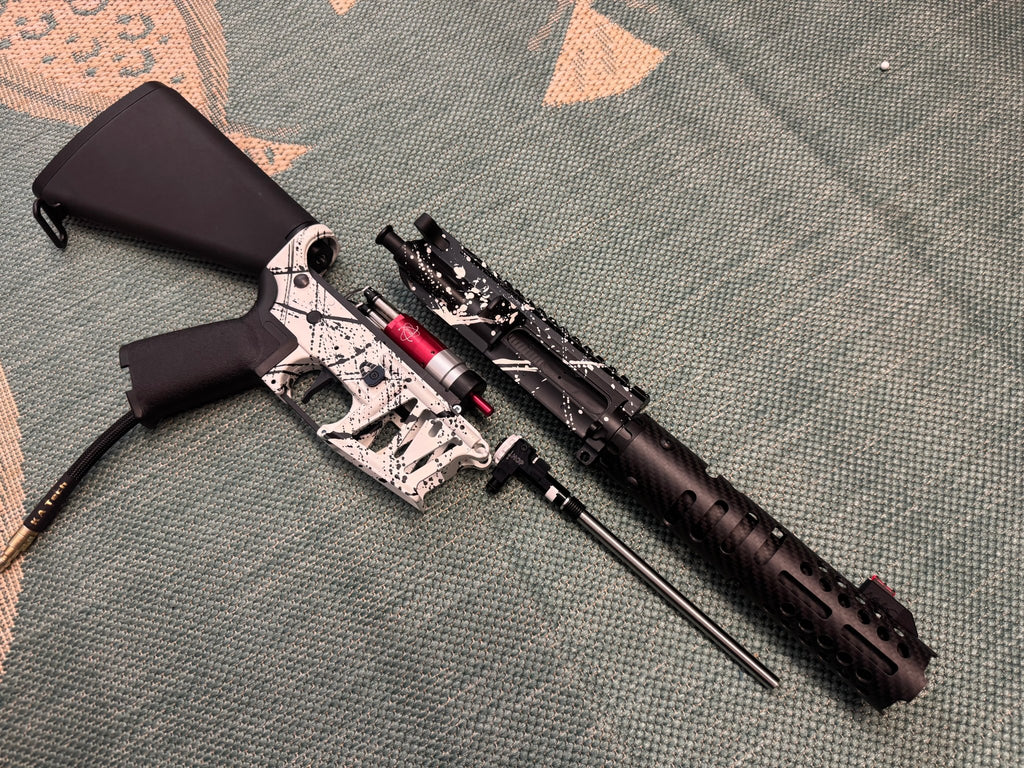 KA Tech MAC Airtac Polarstars F2 AR8 HPA M4 Stuby Type 4 Skeletonized Cerakote Splatter - KA Tech Airsoft - Polarstar F2