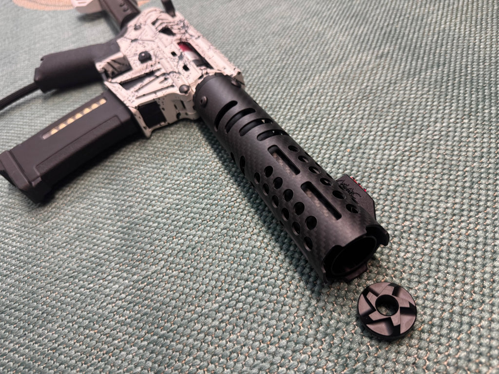 KA Tech MAC Polarstars F2 AR8 HPA M4 Carbon Type 4 Skeletonized Cerakote Splatter - KA Tech Airsoft - Polarstar F2