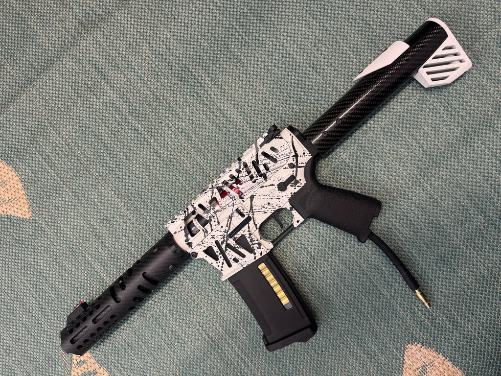 KA Tech MAC Polarstars F2 AR8 HPA M4 Carbon Type 4 Skeletonized Cerakote Splatter - KA Tech Airsoft - Polarstar F2