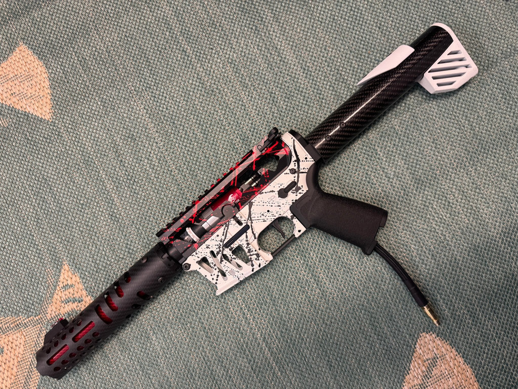 KA Tech MAC Polarstars F2 AR8 HPA M4 Carbon Type 4 Skeletonized Cerakote Splatter - KA Tech Airsoft - Polarstar F2