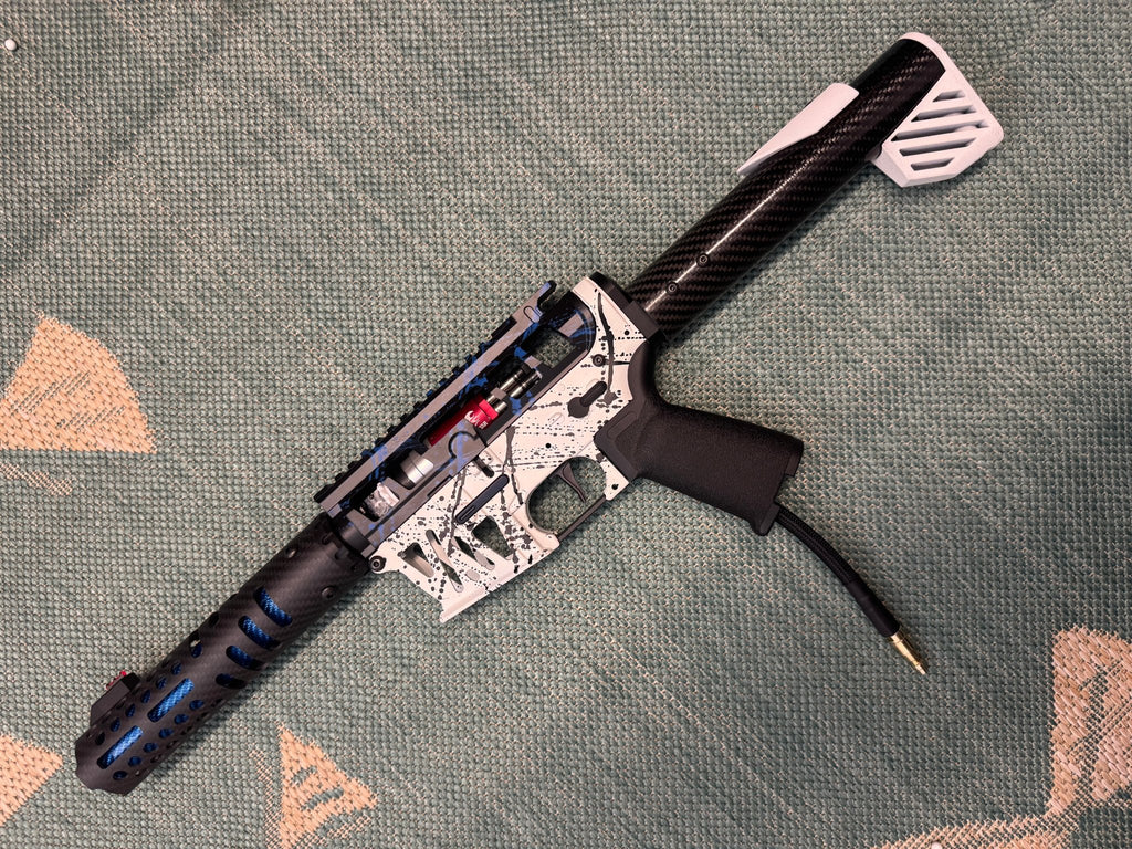 KA Tech MAC Polarstars F2 AR8 HPA M4 Carbon Type 4 Skeletonized Cerakote Splatter - KA Tech Airsoft - Polarstar F2