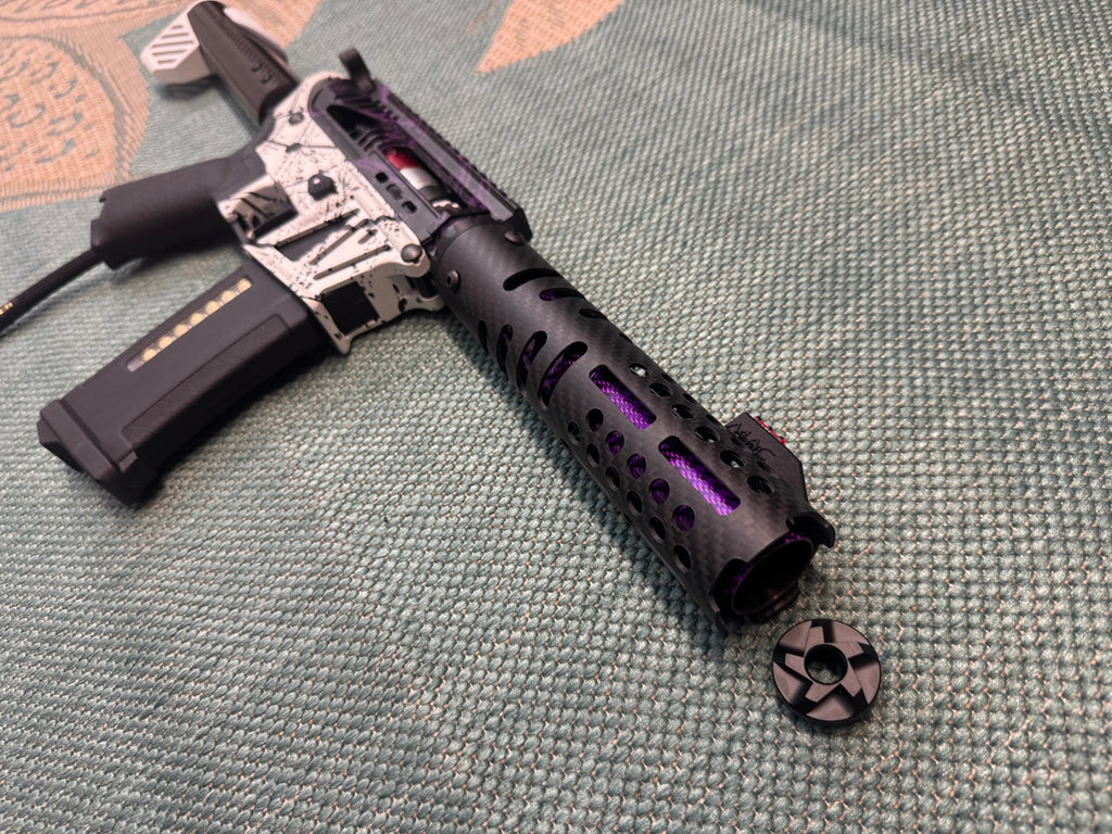 KA Tech MAC Polarstars F2 AR8 HPA M4 Carbon Type 4 Skeletonized Cerakote Splatter - KA Tech Airsoft - Polarstar F2