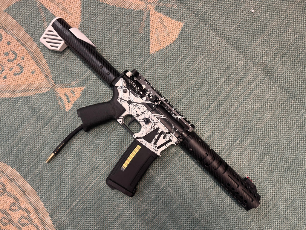 KA Tech MAC Polarstars F2 AR8 HPA M4 Carbon Type 4 Skeletonized Cerakote Splatter - KA Tech Airsoft - Polarstar F2