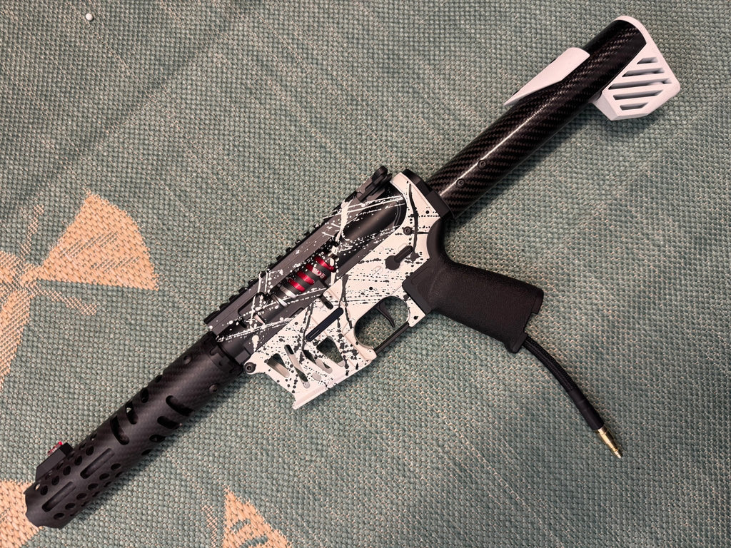 KA Tech MAC Polarstars F2 AR8 HPA M4 Carbon Type 4 Skeletonized Cerakote Splatter - KA Tech Airsoft - Polarstar F2
