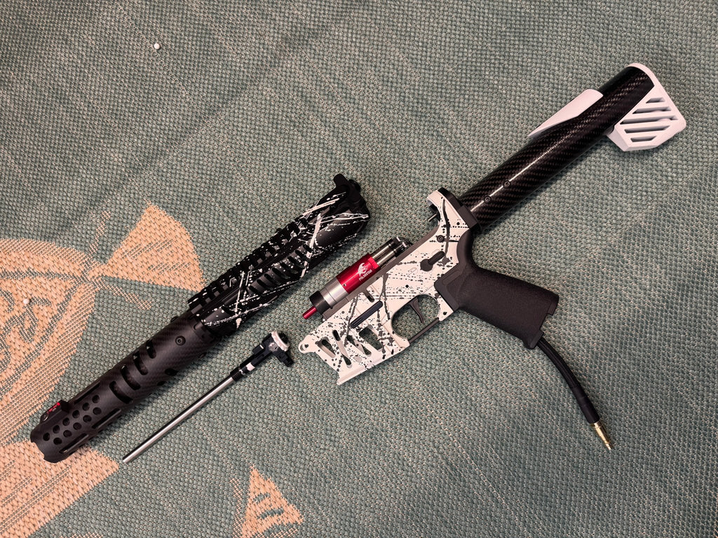 KA Tech MAC Polarstars F2 AR8 HPA M4 Carbon Type 4 Skeletonized Cerakote Splatter - KA Tech Airsoft - Polarstar F2