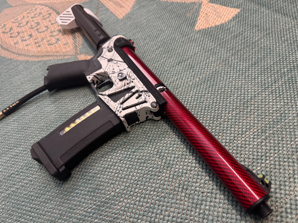KA Tech MAC Polarstars F2 AR8 HPA M4 Carbon Type 4 Skeletonized Cerakote Splatter - KA Tech Airsoft - Polarstar F2