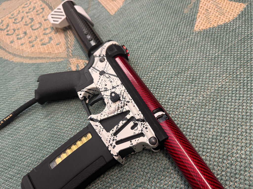 KA Tech MAC Polarstars F2 AR8 HPA M4 Carbon Type 4 Skeletonized Cerakote Splatter - KA Tech Airsoft - Polarstar F2