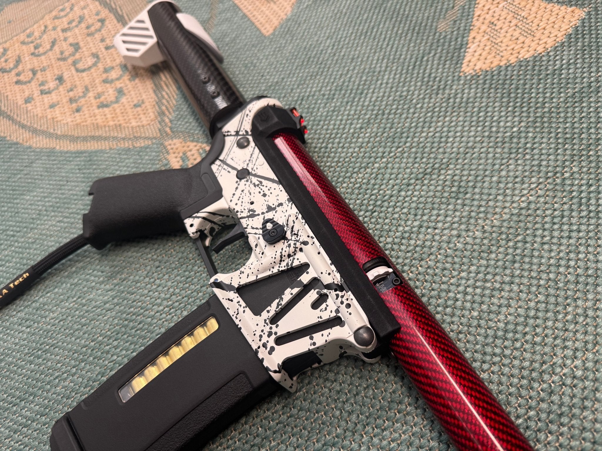 KA Tech MAC Polarstars F2 AR8 HPA M4 Carbon Type 4 Skeletonized Cerakote Splatter - KA Tech Airsoft - Polarstar F2