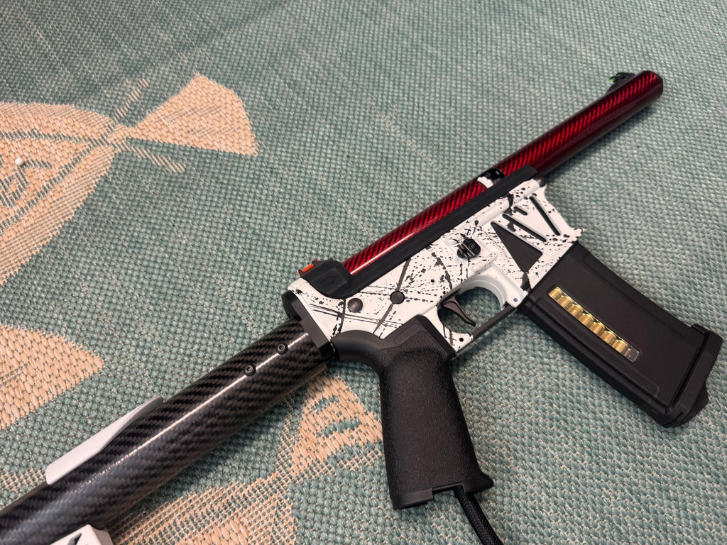 KA Tech MAC Polarstars F2 AR8 HPA M4 Carbon Type 4 Skeletonized Cerakote Splatter - KA Tech Airsoft - Polarstar F2
