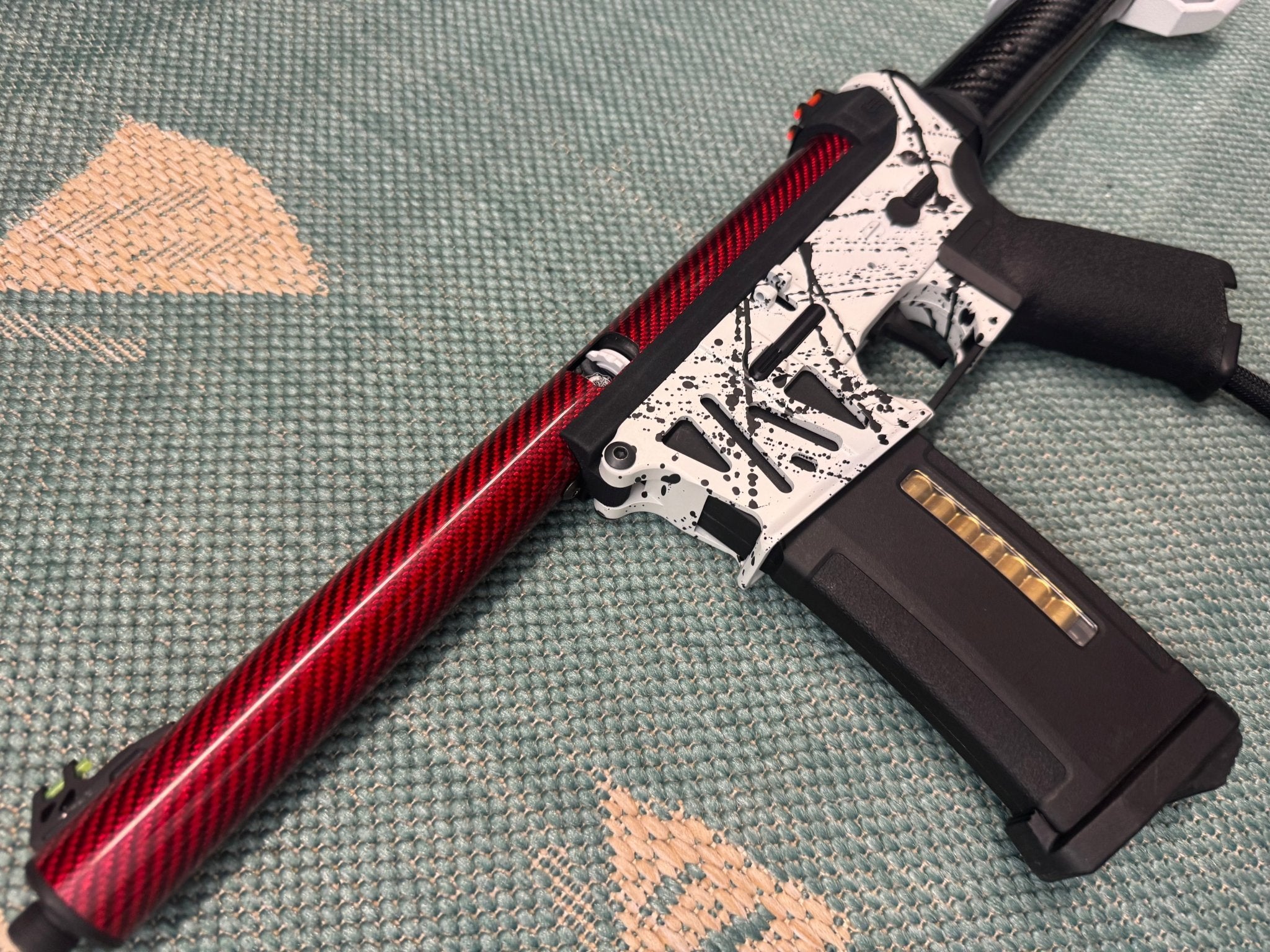 KA Tech MAC Polarstars F2 AR8 HPA M4 Carbon Type 4 Skeletonized Cerakote Splatter - KA Tech Airsoft - Polarstar F2