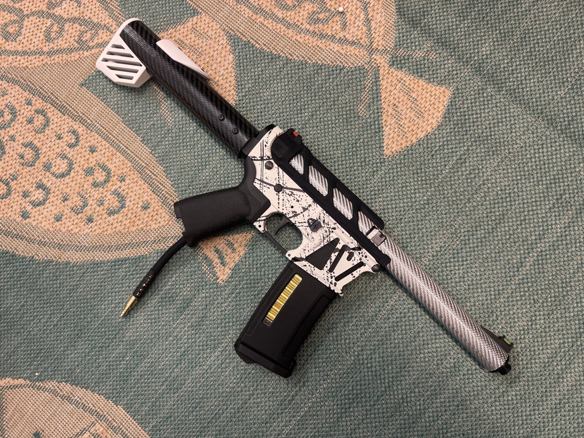 KA Tech MAC Polarstars F2 AR8 HPA M4 Carbon Type 4 Skeletonized Cerakote Splatter - KA Tech Airsoft - Polarstar F2