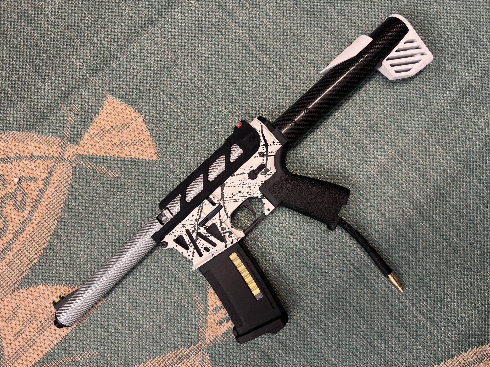 KA Tech MAC Polarstars F2 AR8 HPA M4 Carbon Type 4 Skeletonized Cerakote Splatter - KA Tech Airsoft - Polarstar F2
