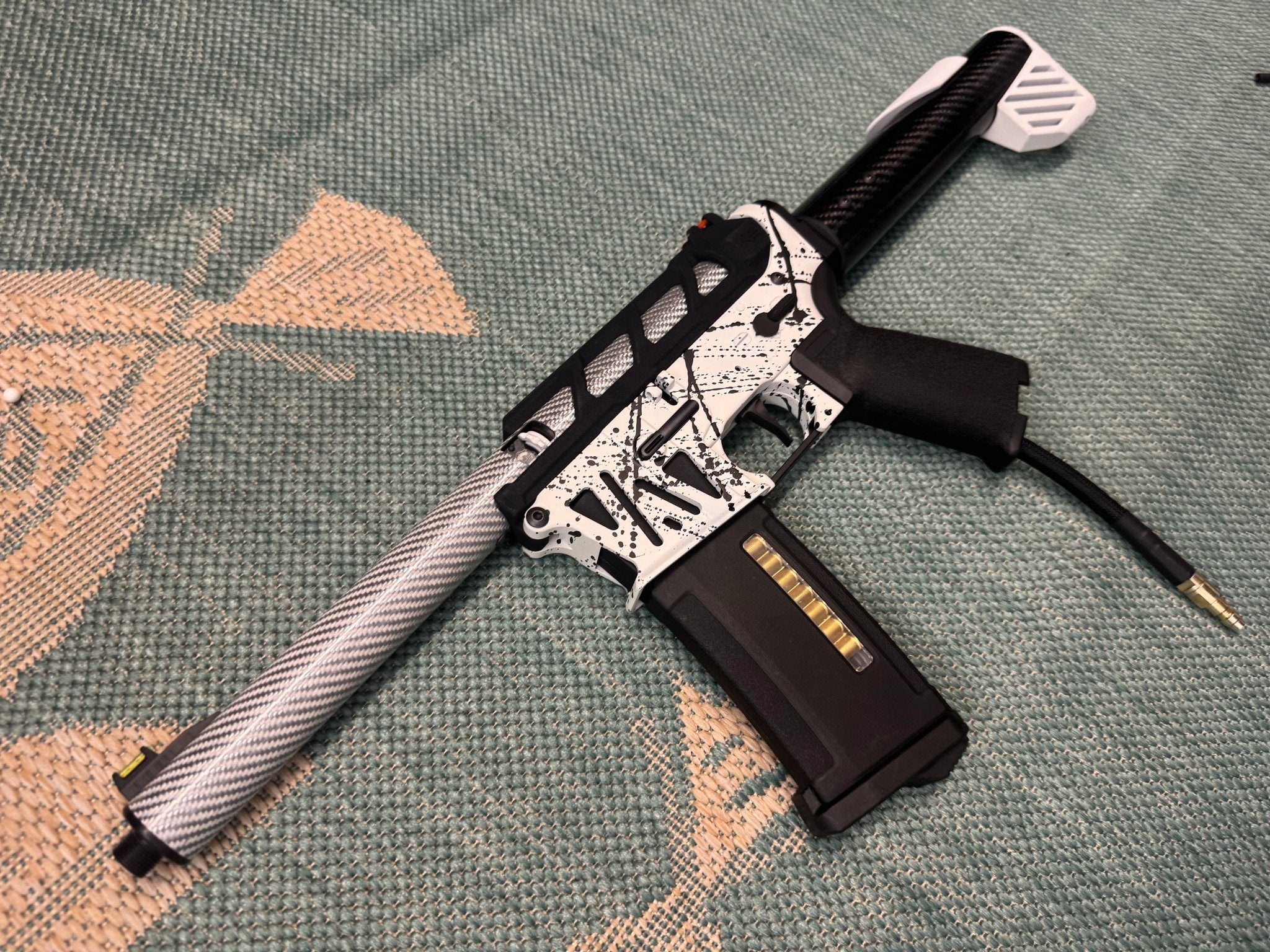 KA Tech MAC Polarstars F2 AR8 HPA M4 Carbon Type 4 Skeletonized Cerakote Splatter - KA Tech Airsoft - Polarstar F2