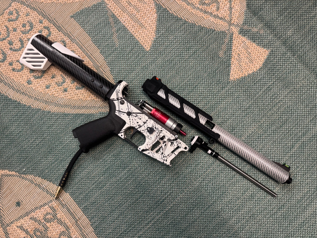 KA Tech MAC Polarstars F2 AR8 HPA M4 Carbon Type 4 Skeletonized Cerakote Splatter - KA Tech Airsoft - Polarstar F2