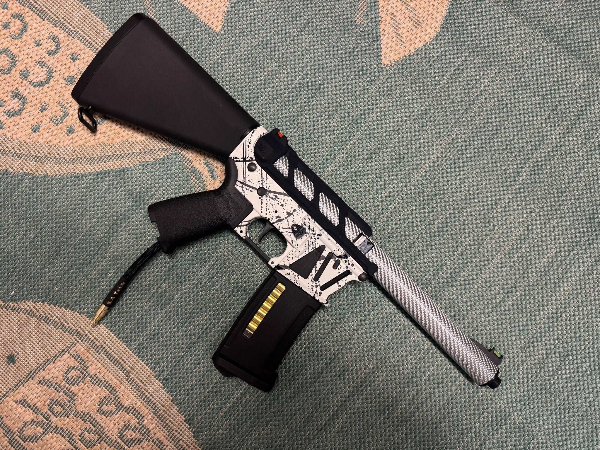 KA Tech MAC Airtac Polarstars F2 AR8 HPA M4 Stuby Type 4 Skeletonized Cerakote Splatter - KA Tech Airsoft - Polarstar F2