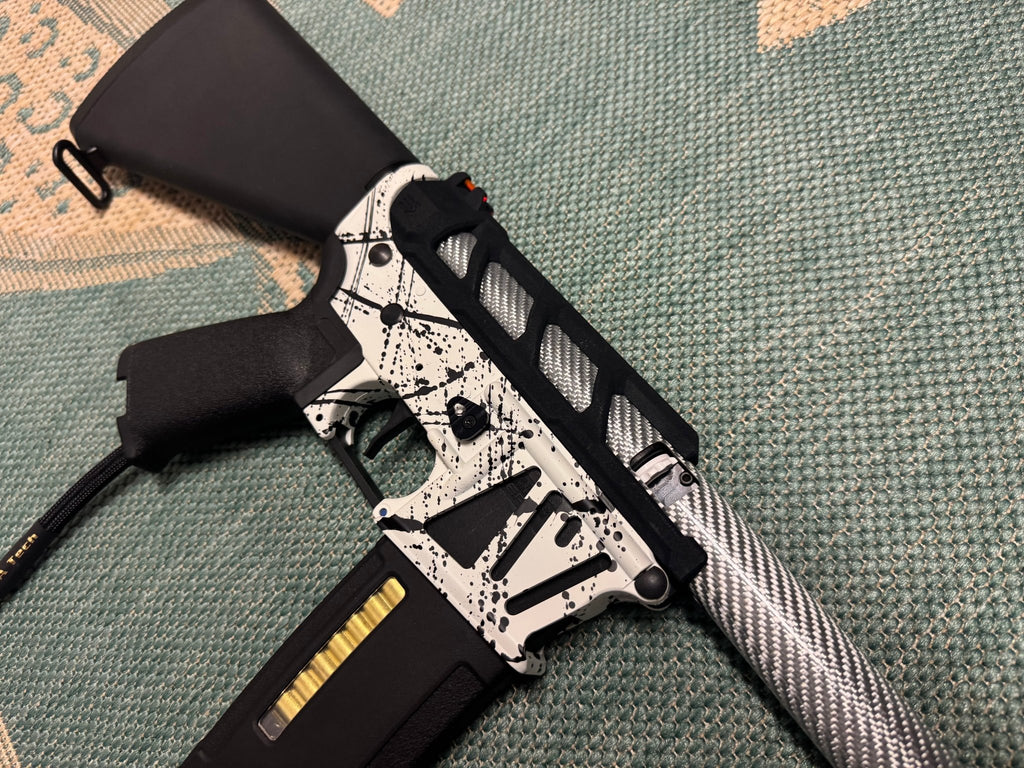 KA Tech MAC Airtac Polarstars F2 AR8 HPA M4 Stuby Type 4 Skeletonized Cerakote Splatter - KA Tech Airsoft - Polarstar F2