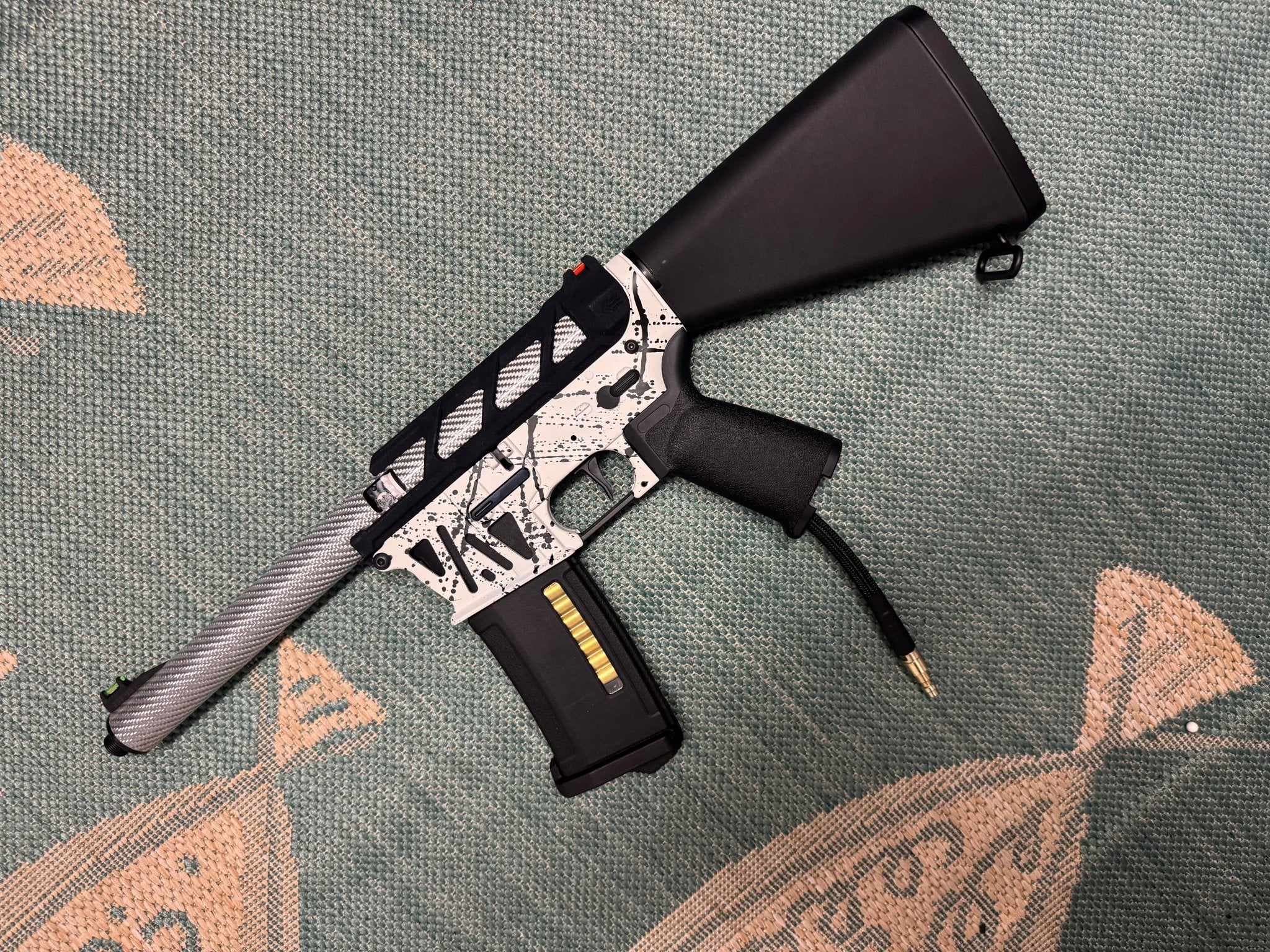 KA Tech MAC Airtac Polarstars F2 AR8 HPA M4 Stuby Type 4 Skeletonized Cerakote Splatter - KA Tech Airsoft - Polarstar F2