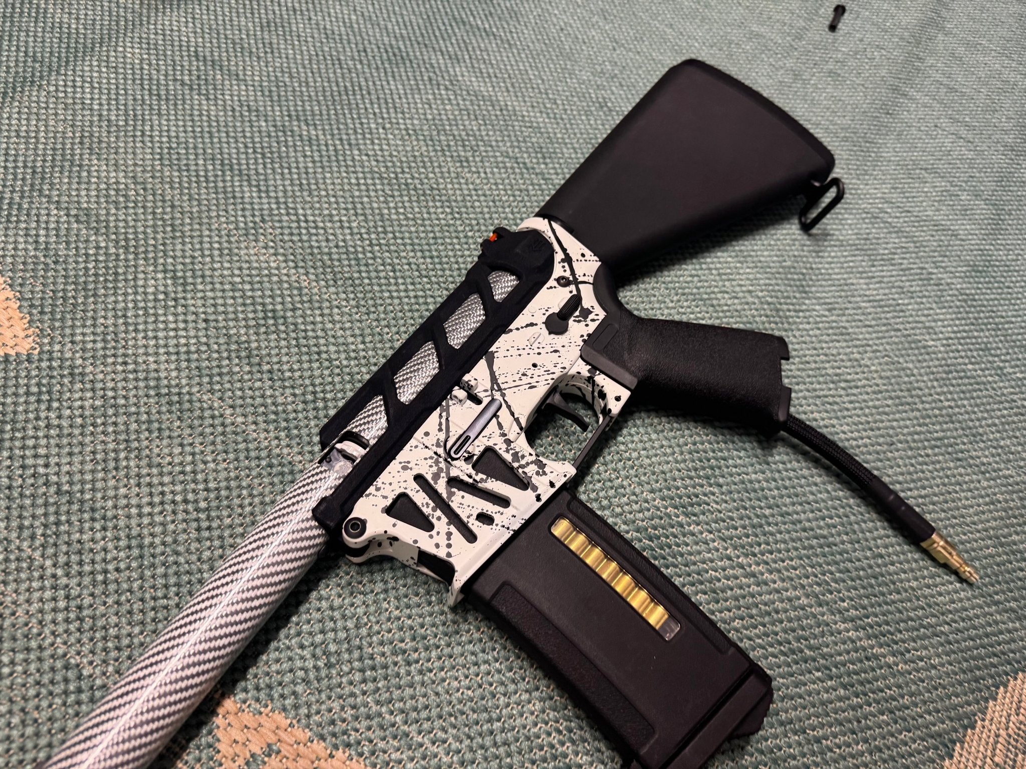 KA Tech MAC Airtac Polarstars F2 AR8 HPA M4 Stuby Type 4 Skeletonized Cerakote Splatter - KA Tech Airsoft - Polarstar F2