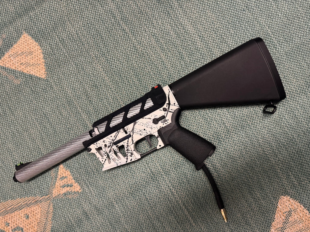 KA Tech MAC Airtac Polarstars F2 AR8 HPA M4 Stuby Type 4 Skeletonized Cerakote Splatter - KA Tech Airsoft - Polarstar F2