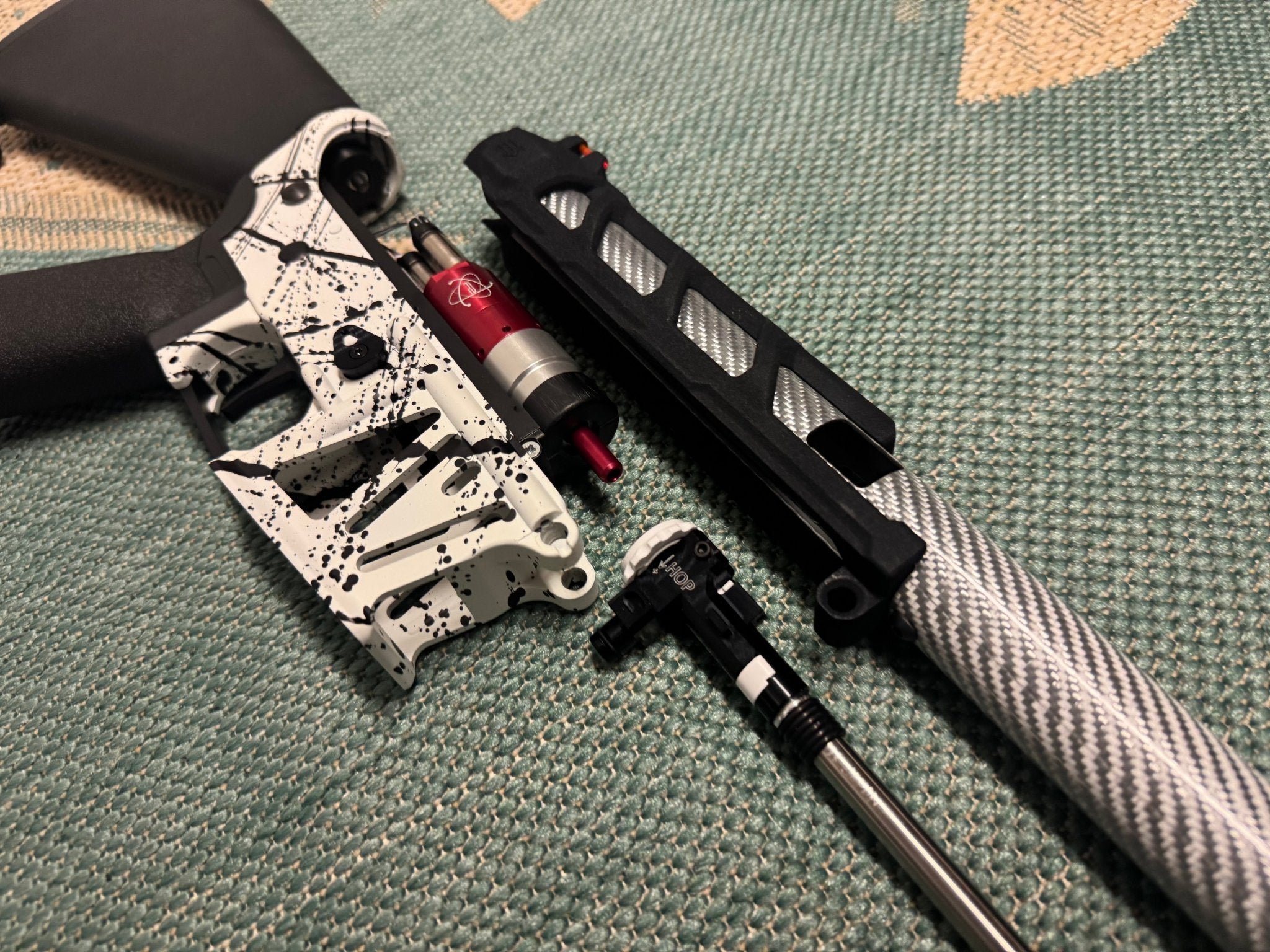 KA Tech MAC Airtac Polarstars F2 AR8 HPA M4 Stuby Type 4 Skeletonized Cerakote Splatter - KA Tech Airsoft - Polarstar F2