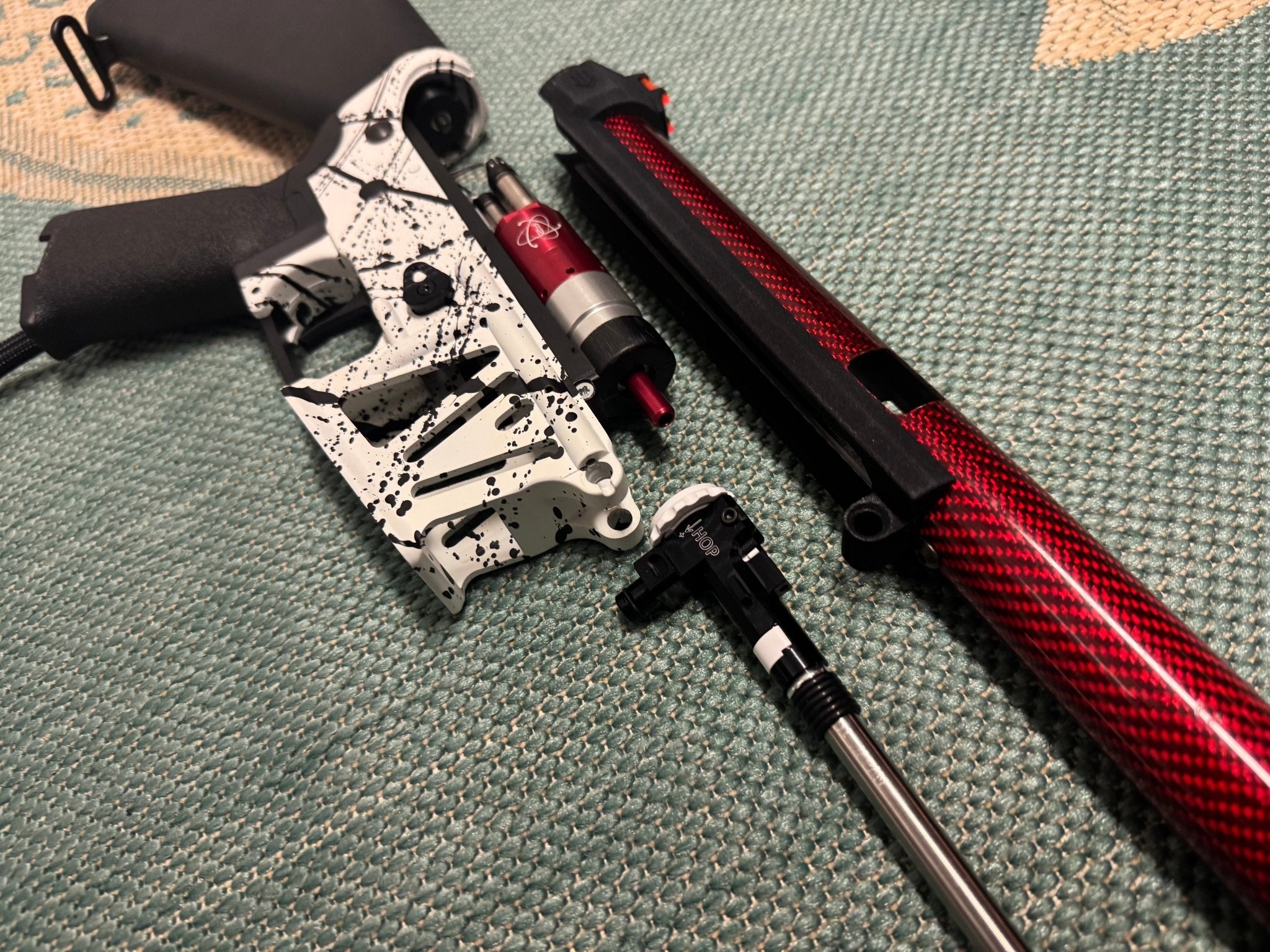 KA Tech MAC Airtac Polarstars F2 AR8 HPA M4 Stuby Type 4 Skeletonized Cerakote Splatter - KA Tech Airsoft - Polarstar F2