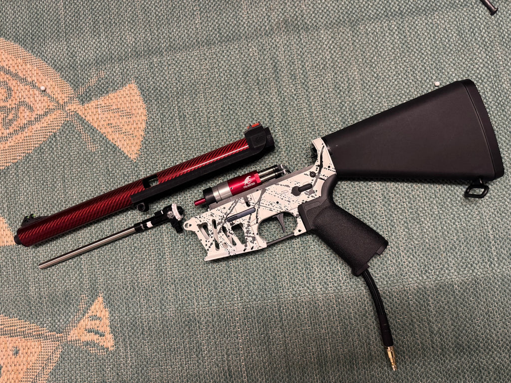 KA Tech MAC Airtac Polarstars F2 AR8 HPA M4 Stuby Type 4 Skeletonized Cerakote Splatter - KA Tech Airsoft - Polarstar F2