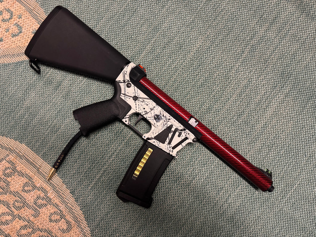 KA Tech MAC Airtac Polarstars F2 AR8 HPA M4 Stuby Type 4 Skeletonized Cerakote Splatter - KA Tech Airsoft - Polarstar F2