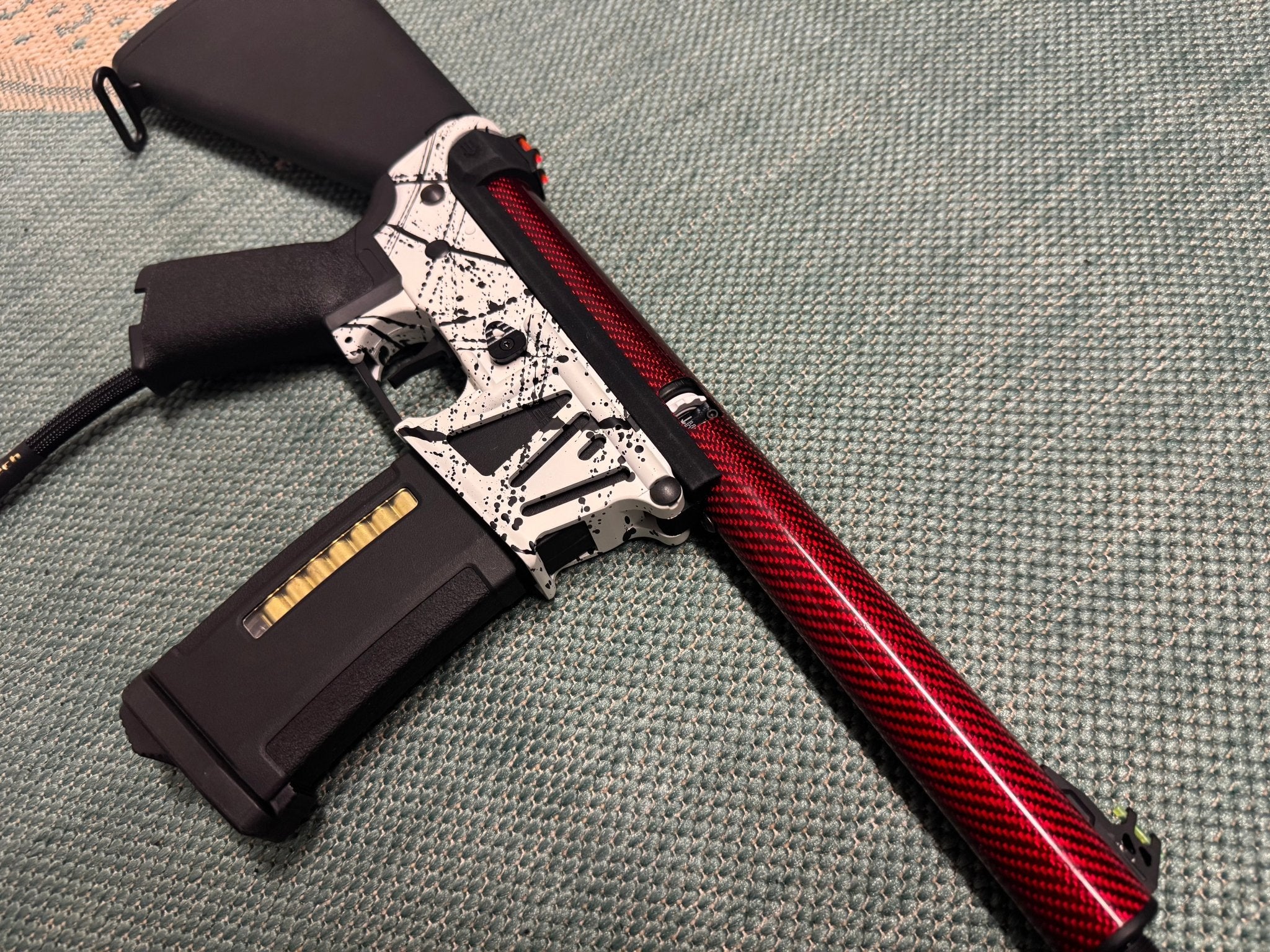 KA Tech MAC Airtac Polarstars F2 AR8 HPA M4 Stuby Type 4 Skeletonized Cerakote Splatter - KA Tech Airsoft - Polarstar F2