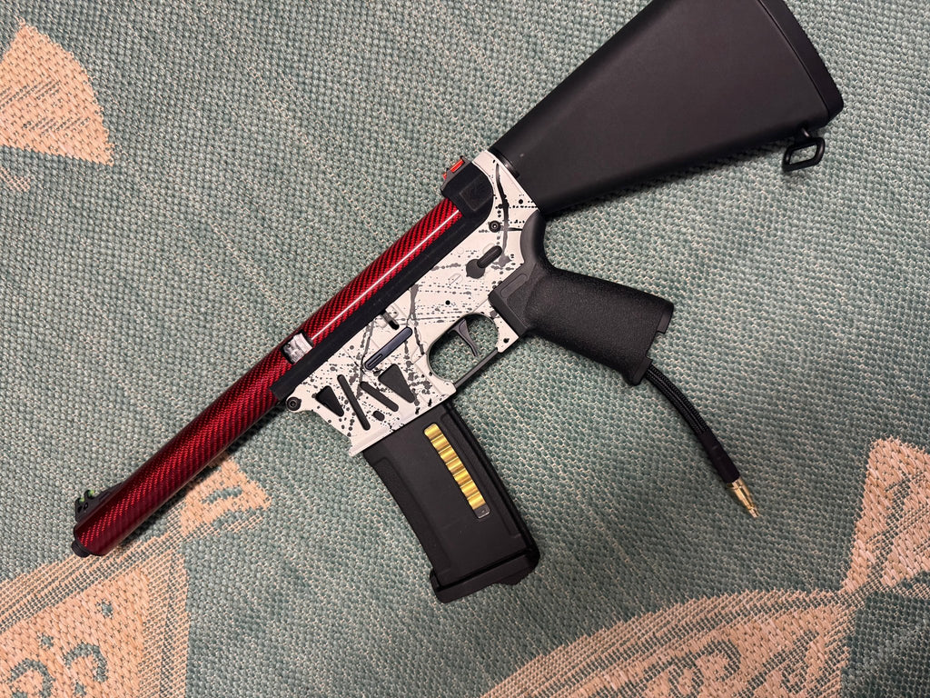 KA Tech MAC Airtac Polarstars F2 AR8 HPA M4 Stuby Type 4 Skeletonized Cerakote Splatter - KA Tech Airsoft - Polarstar F2