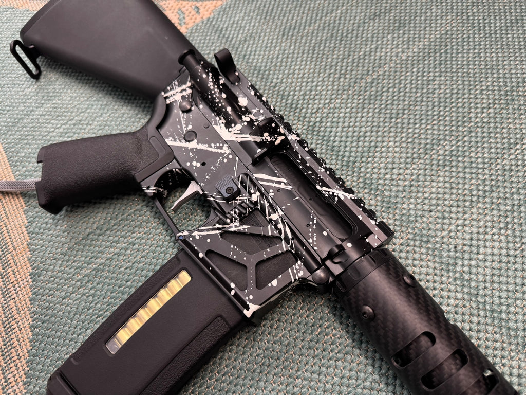 KA Tech MAC Airtac Polarstars F2 AR8 HPA M4 Stuby Type 1 Skeletonized Cerakote Splatter - KA Tech Airsoft - Polarstar F2