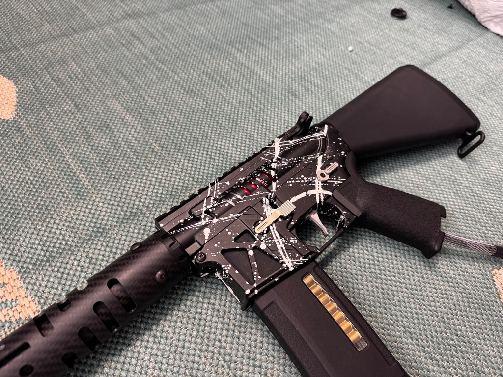 KA Tech MAC Airtac Polarstars F2 AR8 HPA M4 Stuby Type 1 Skeletonized Cerakote Splatter - KA Tech Airsoft - Polarstar F2