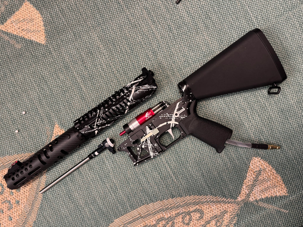 KA Tech MAC Airtac Polarstars F2 AR8 HPA M4 Stuby Type 1 Skeletonized Cerakote Splatter - KA Tech Airsoft - Polarstar F2