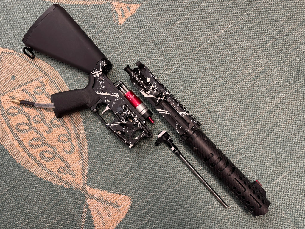 KA Tech MAC Airtac Polarstars F2 AR8 HPA M4 Stuby Type 1 Skeletonized Cerakote Splatter - KA Tech Airsoft - Polarstar F2