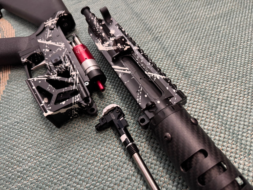 KA Tech MAC Airtac Polarstars F2 AR8 HPA M4 Stuby Type 1 Skeletonized Cerakote Splatter - KA Tech Airsoft - Polarstar F2
