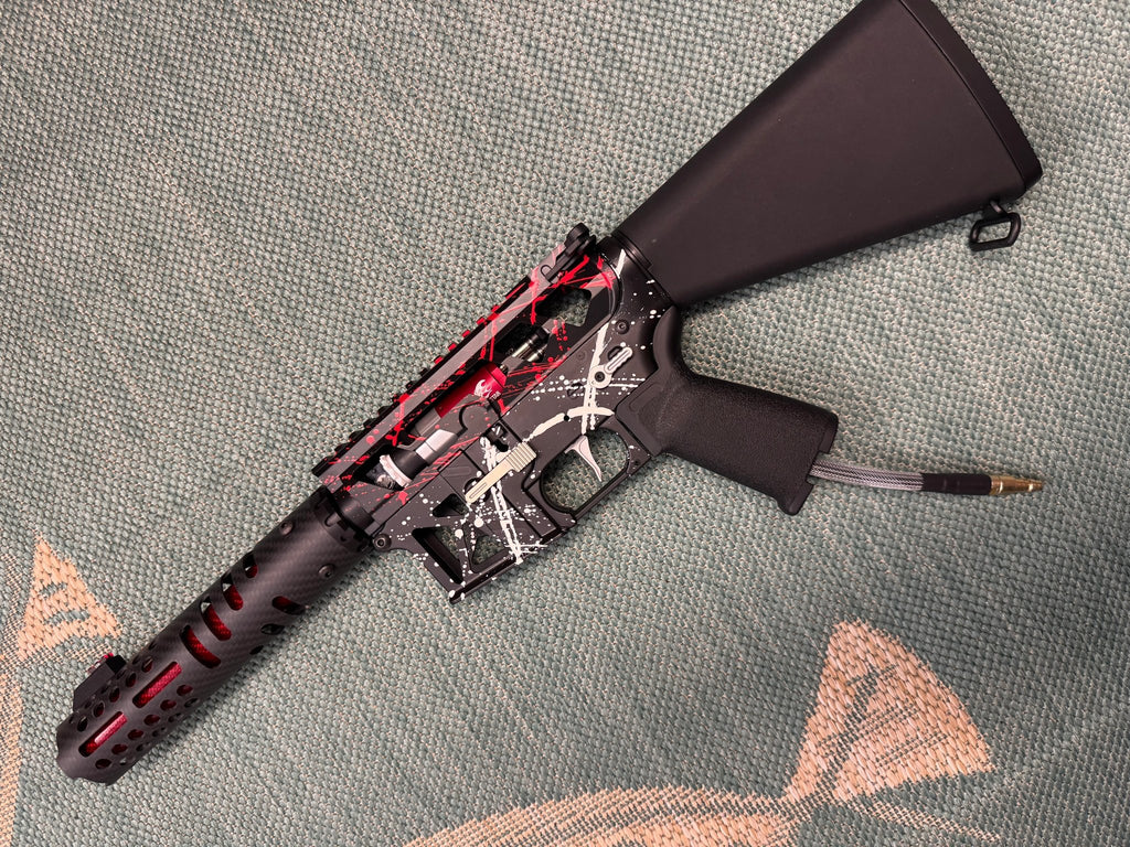KA Tech MAC Airtac Polarstars F2 AR8 HPA M4 Stuby Type 1 Skeletonized Cerakote Splatter - KA Tech Airsoft - Polarstar F2