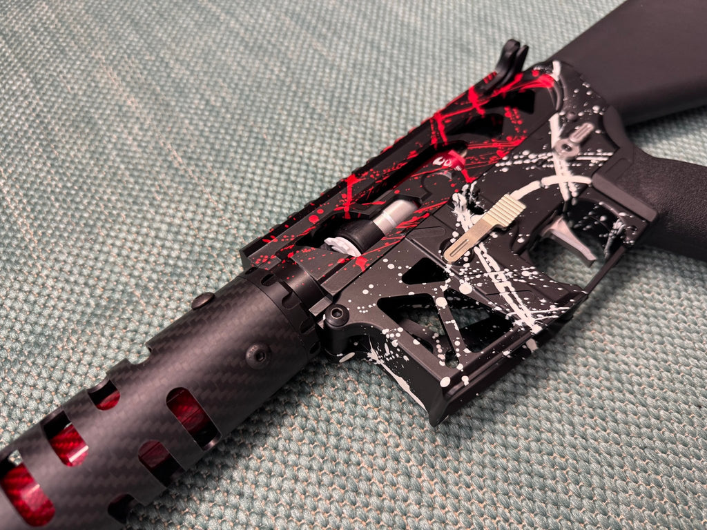 KA Tech MAC Airtac Polarstars F2 AR8 HPA M4 Stuby Type 1 Skeletonized Cerakote Splatter - KA Tech Airsoft - Polarstar F2