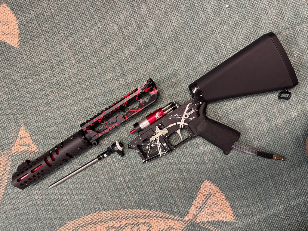 KA Tech MAC Airtac Polarstars F2 AR8 HPA M4 Stuby Type 1 Skeletonized Cerakote Splatter - KA Tech Airsoft - Polarstar F2
