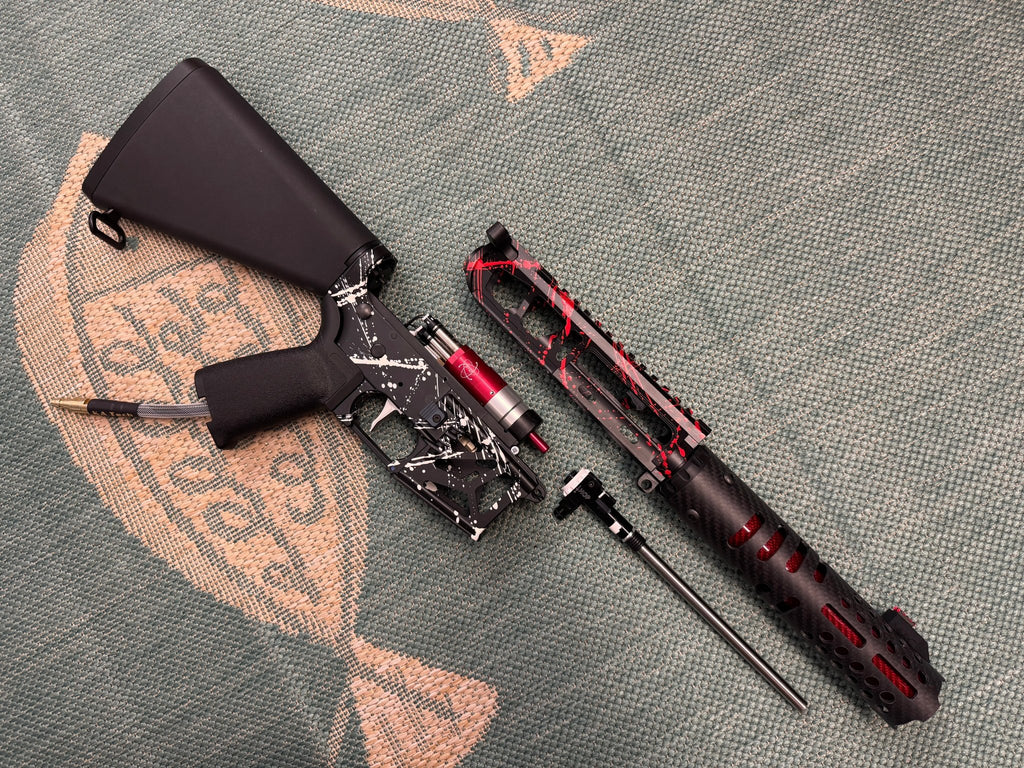 KA Tech MAC Airtac Polarstars F2 AR8 HPA M4 Stuby Type 1 Skeletonized Cerakote Splatter - KA Tech Airsoft - Polarstar F2