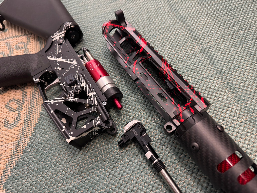 KA Tech MAC Airtac Polarstars F2 AR8 HPA M4 Stuby Type 1 Skeletonized Cerakote Splatter - KA Tech Airsoft - Polarstar F2