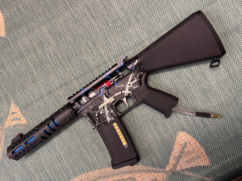 KA Tech MAC Airtac Polarstars F2 AR8 HPA M4 Stuby Type 1 Skeletonized Cerakote Splatter - KA Tech Airsoft - Polarstar F2
