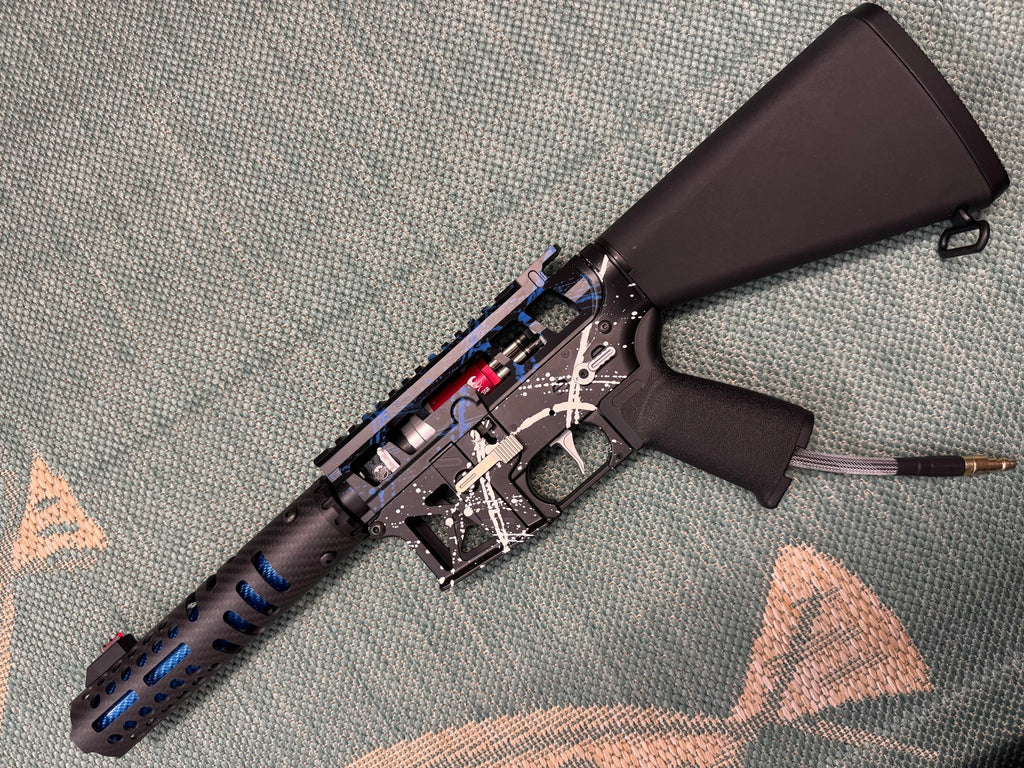KA Tech MAC Airtac Polarstars F2 AR8 HPA M4 Stuby Type 1 Skeletonized Cerakote Splatter - KA Tech Airsoft - Polarstar F2