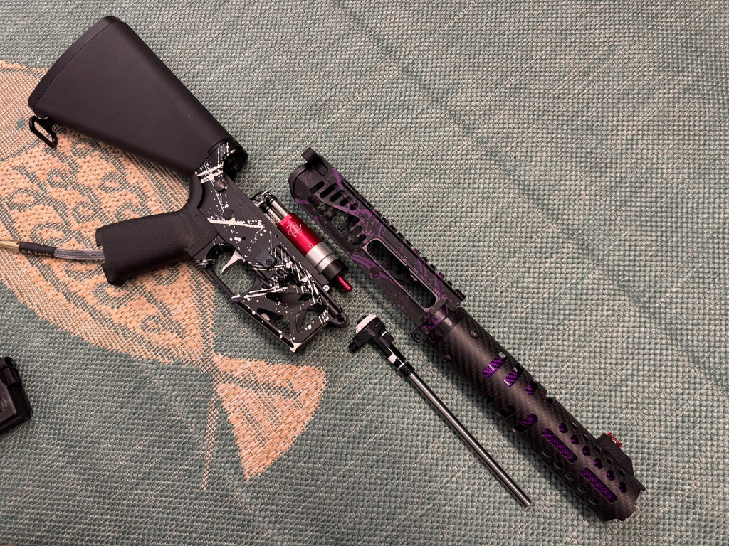KA Tech MAC Airtac Polarstars F2 AR8 HPA M4 Stuby Type 1 Skeletonized Cerakote Splatter - KA Tech Airsoft - Polarstar F2