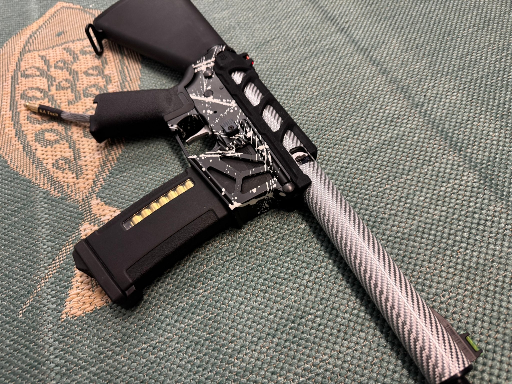 KA Tech MAC Airtac Polarstars F2 AR8 HPA M4 Stuby Type 1 Skeletonized Cerakote Splatter - KA Tech Airsoft - Polarstar F2