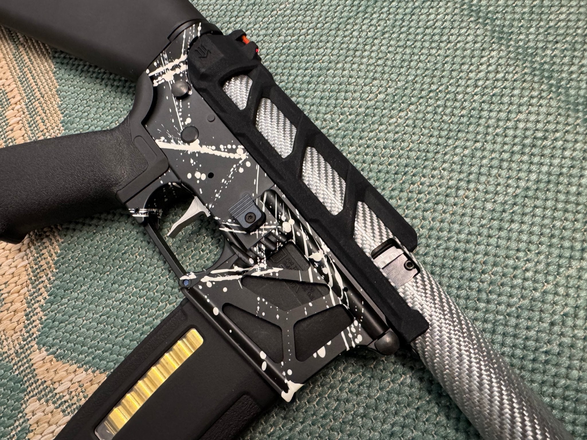 KA Tech MAC Airtac Polarstars F2 AR8 HPA M4 Stuby Type 1 Skeletonized Cerakote Splatter - KA Tech Airsoft - Polarstar F2