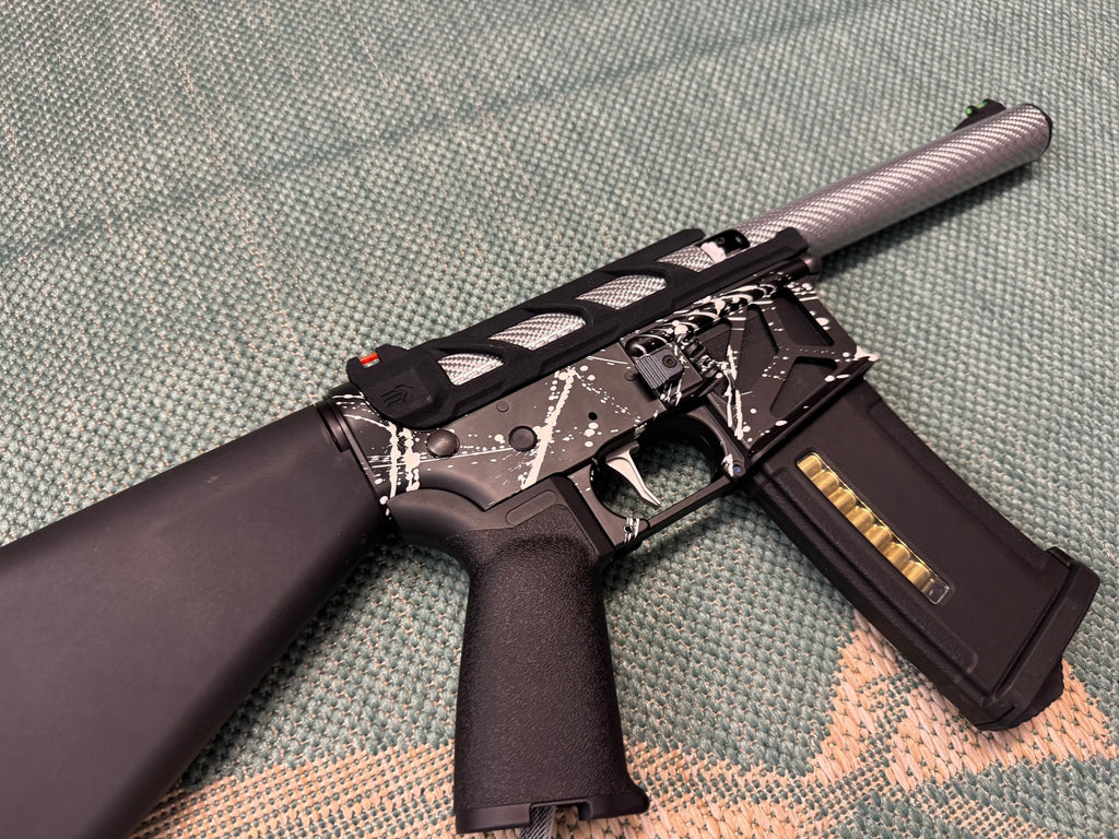 KA Tech MAC Airtac Polarstars F2 AR8 HPA M4 Stuby Type 1 Skeletonized Cerakote Splatter - KA Tech Airsoft - Polarstar F2