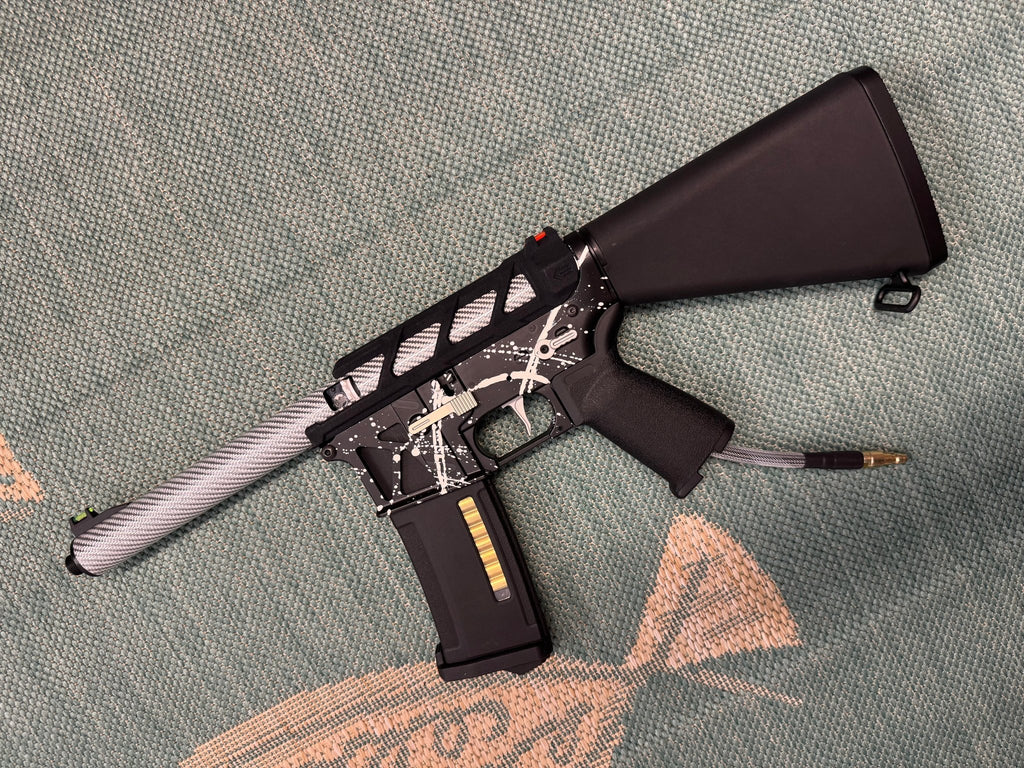 KA Tech MAC Airtac Polarstars F2 AR8 HPA M4 Stuby Type 1 Skeletonized Cerakote Splatter - KA Tech Airsoft - Polarstar F2