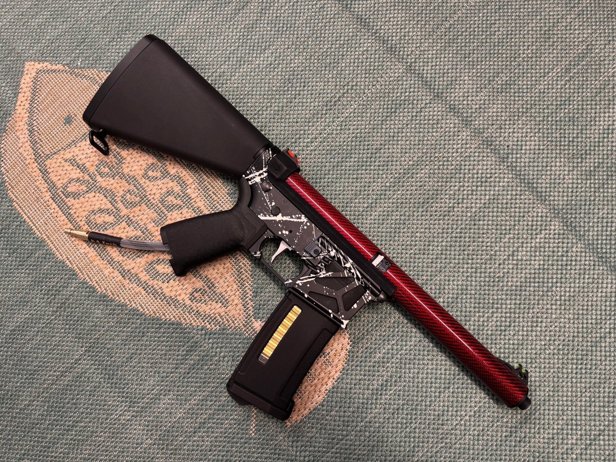 KA Tech MAC Airtac Polarstars F2 AR8 HPA M4 Stuby Type 1 Skeletonized Cerakote Splatter - KA Tech Airsoft - Polarstar F2