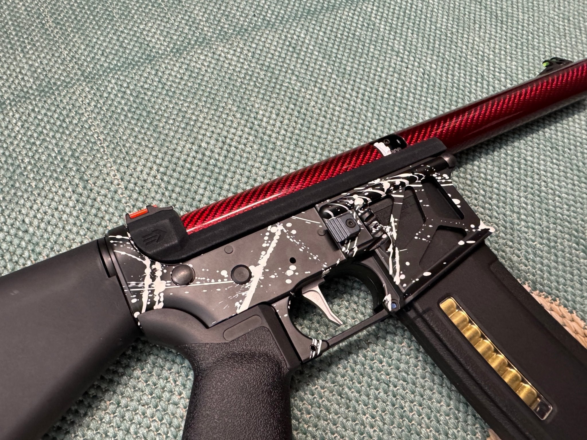 KA Tech MAC Airtac Polarstars F2 AR8 HPA M4 Stuby Type 1 Skeletonized Cerakote Splatter - KA Tech Airsoft - Polarstar F2