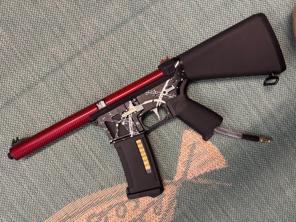 KA Tech MAC Airtac Polarstars F2 AR8 HPA M4 Stuby Type 1 Skeletonized Cerakote Splatter - KA Tech Airsoft - Polarstar F2