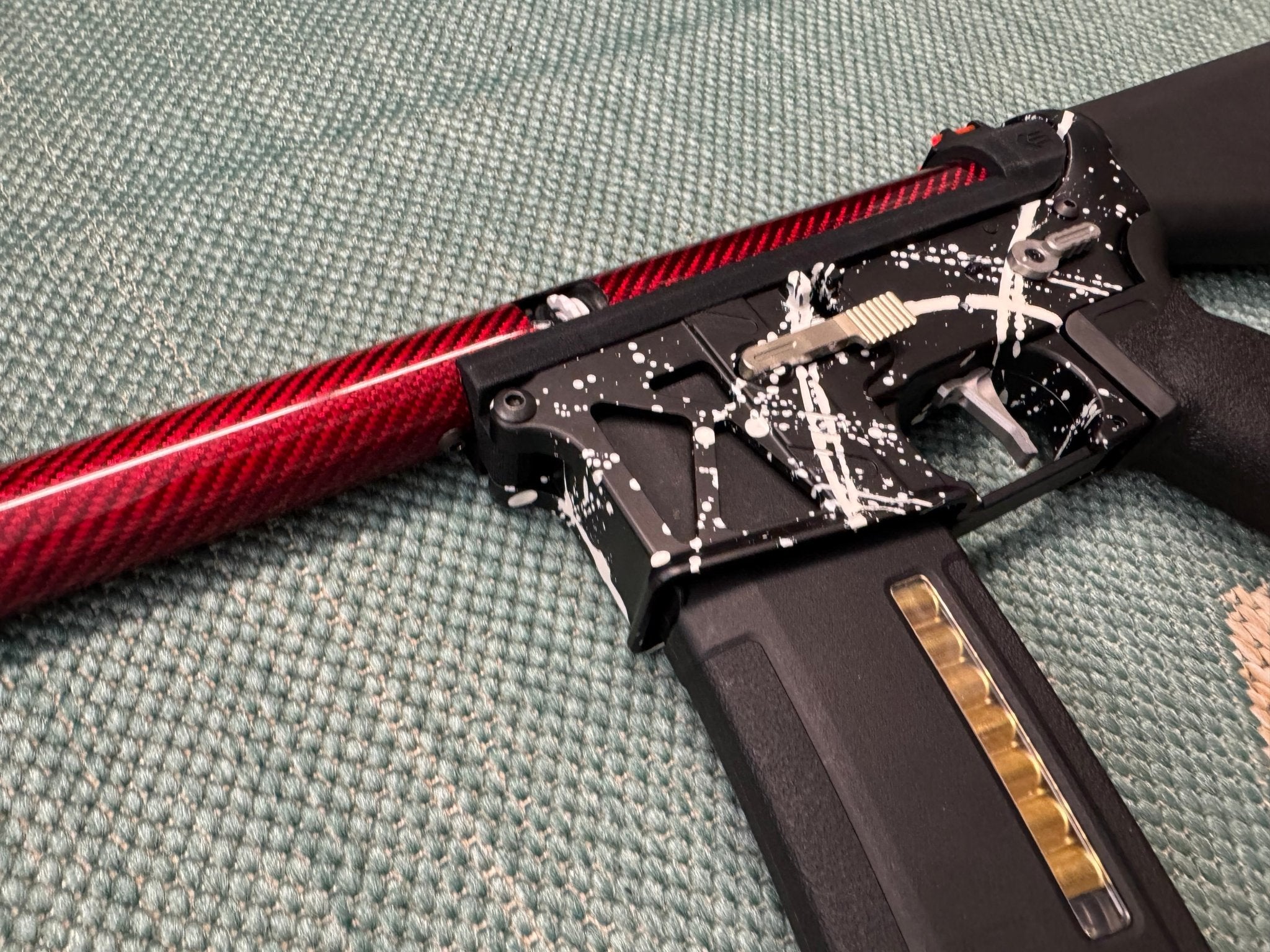 KA Tech MAC Airtac Polarstars F2 AR8 HPA M4 Stuby Type 1 Skeletonized Cerakote Splatter - KA Tech Airsoft - Polarstar F2